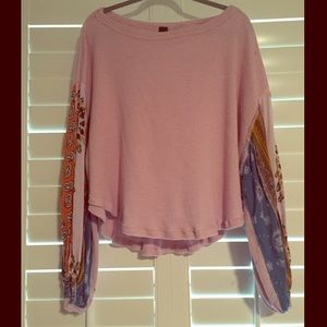 Free People light sweater with fun sleeves!